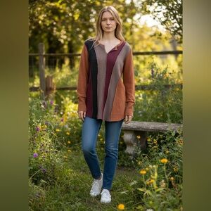 Boho festival soft lightweight top shirt brown, wine, taupe. Patchwork